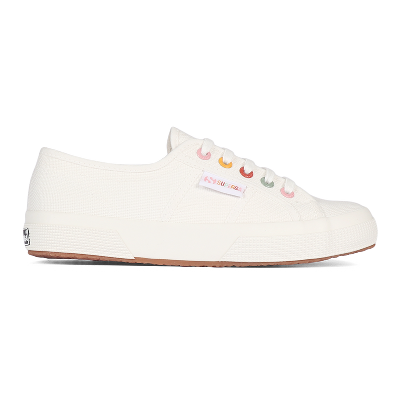 Superga Classic 2750 Rainbow Eyelets White Avorio Groovy