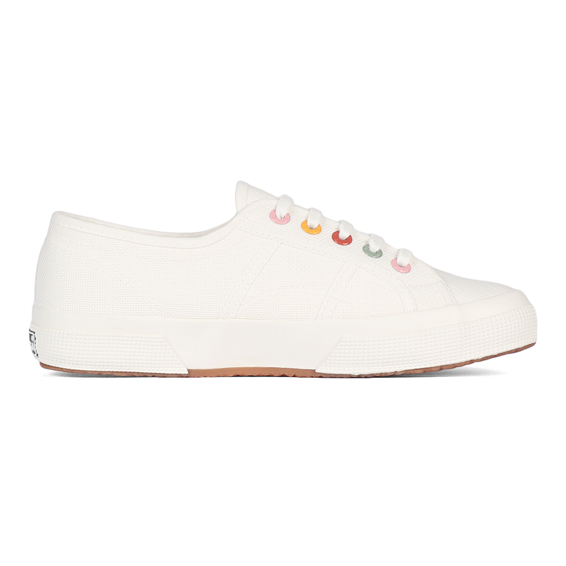 Superga Classic 2750 Rainbow Eyelets White Avorio Groovy