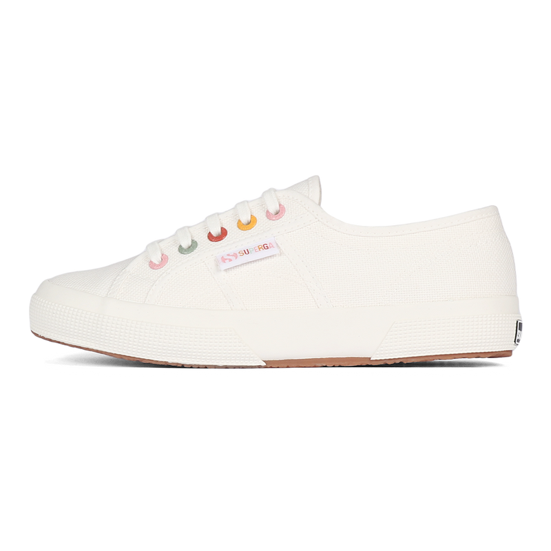 Superga Classic 2750 Rainbow Eyelets White Avorio Groovy Superga