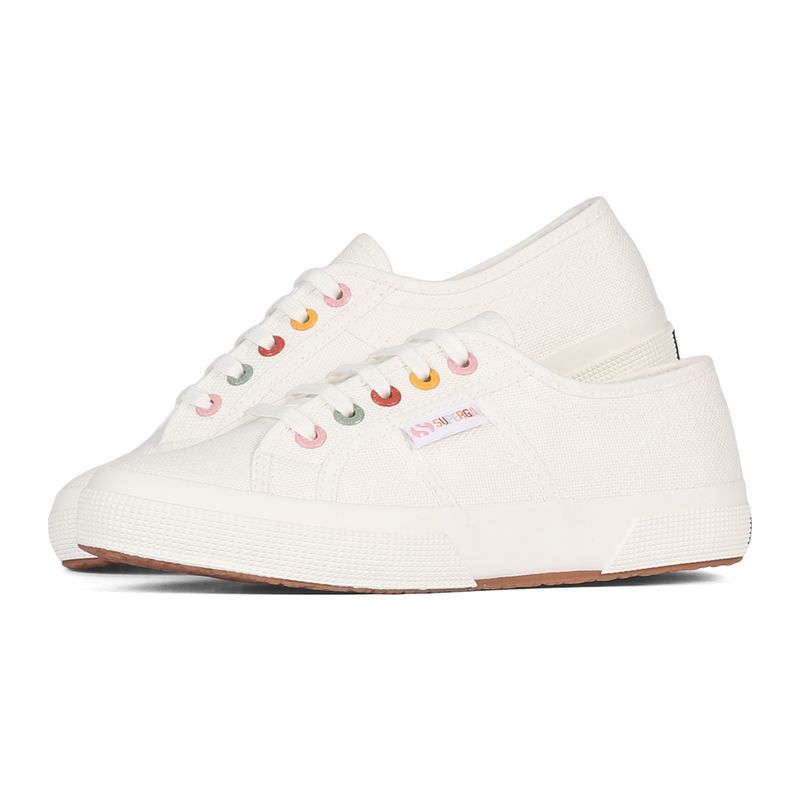 Superga Classic 2750 Rainbow Eyelets White Avorio Groovy