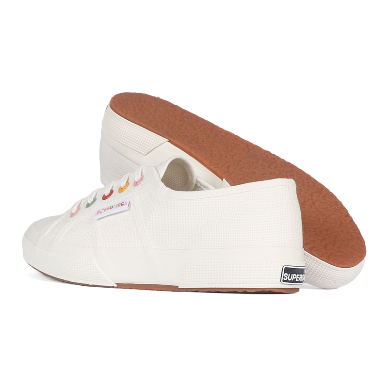 Superga Classic 2750 Rainbow Eyelets White Avorio Groovy