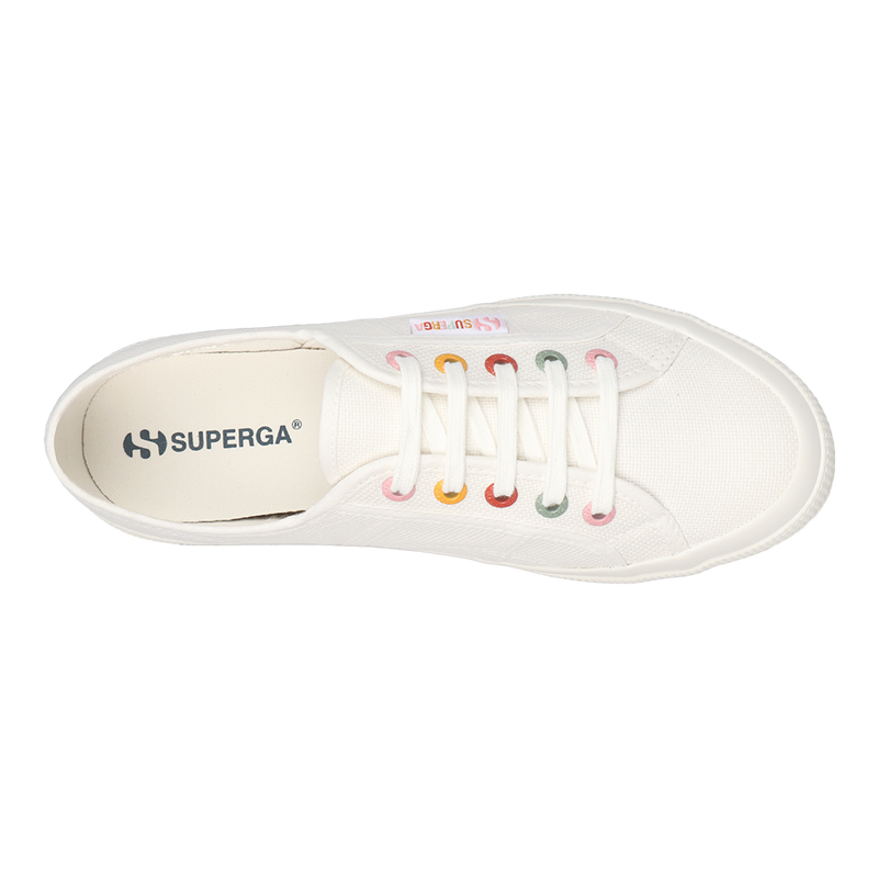 Superga Classic 2750 Rainbow Eyelets White Avorio Groovy