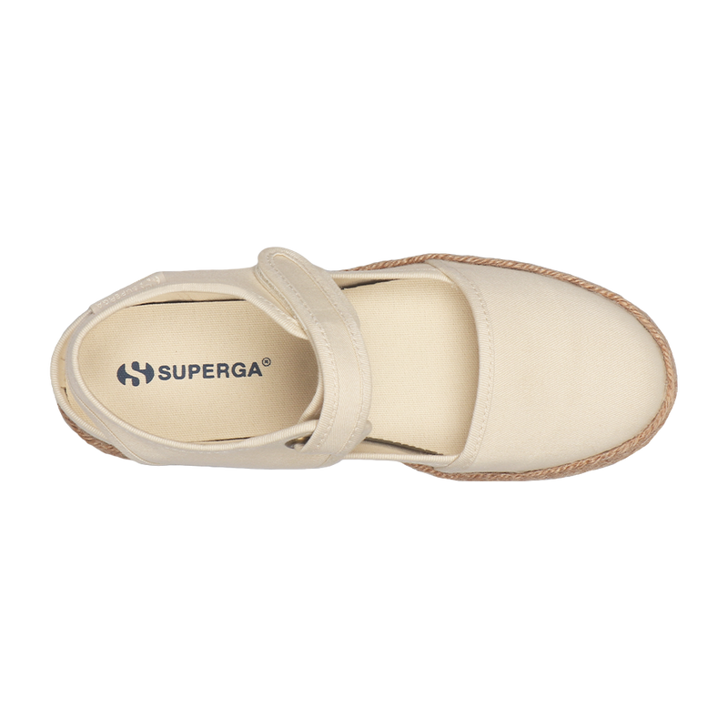 Superga 2405 Sandal Espadrille Beige Lt Eggshell