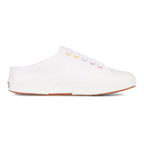 Superga 2402 Mule Rainbow Eyelets White Multicolor Pastel