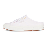 Superga 2402 Mule Rainbow Eyelets White Multicolor Pastel