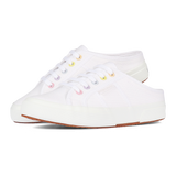 Superga 2402 Mule Rainbow Eyelets White Multicolor Pastel