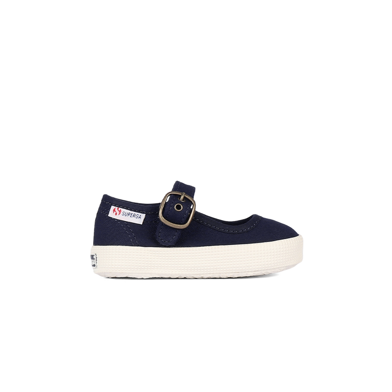 Superga 2452 Junior Mary Jane Blue Navy Full Avorio