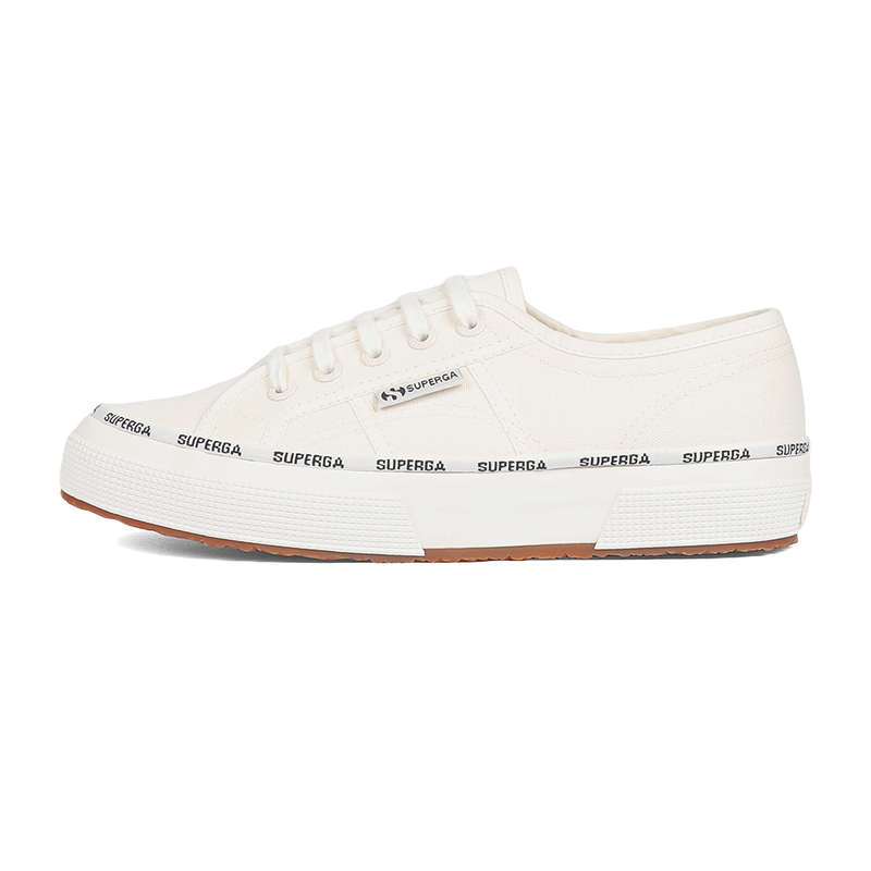 Superga 2750 Logo Piping WhiteAvorio Black Logo