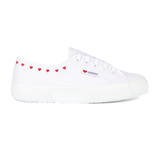 Superga 2750 Little Hearts Embroidery White Red Heart