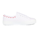 Superga 2750 Little Hearts Embroidery White Red Heart