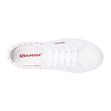 Superga 2750 Little Hearts Embroidery White Red Heart