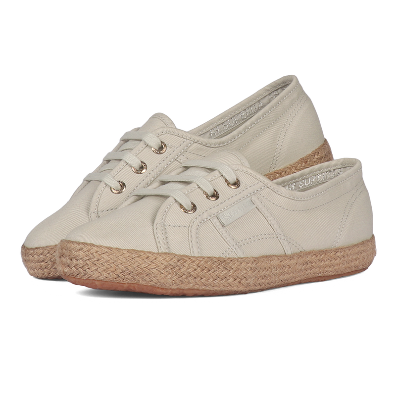 Superga 2345 Ballerina Espadrille Grey Sand Gold