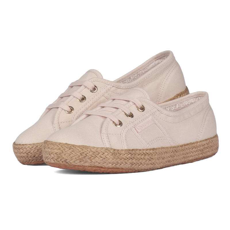 Superga 2345 Ballerina Espadrille Pink Almond Gold