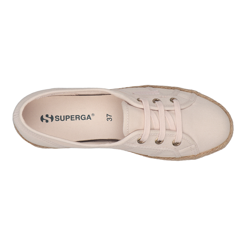 Superga 2345 Ballerina Espadrille Pink Almond Gold