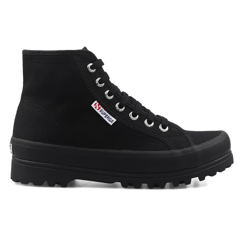 Superga black high sales tops